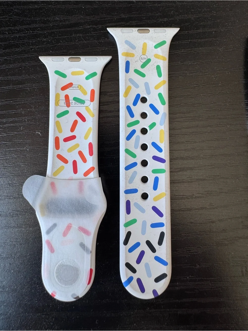 Apple Watch Silicone Band with Colorful Sprinkle Pattern - Pride 2023